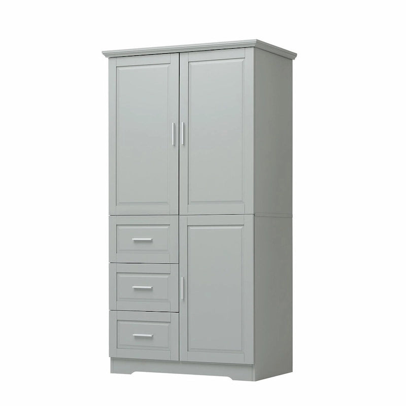 Mobile contenitore alto e largo con ante e tre cassetti