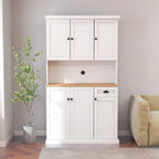 Dispensa da cucina a colonna con 6 ante, 1 cassetto e ripiani regolabili, 180 cm
