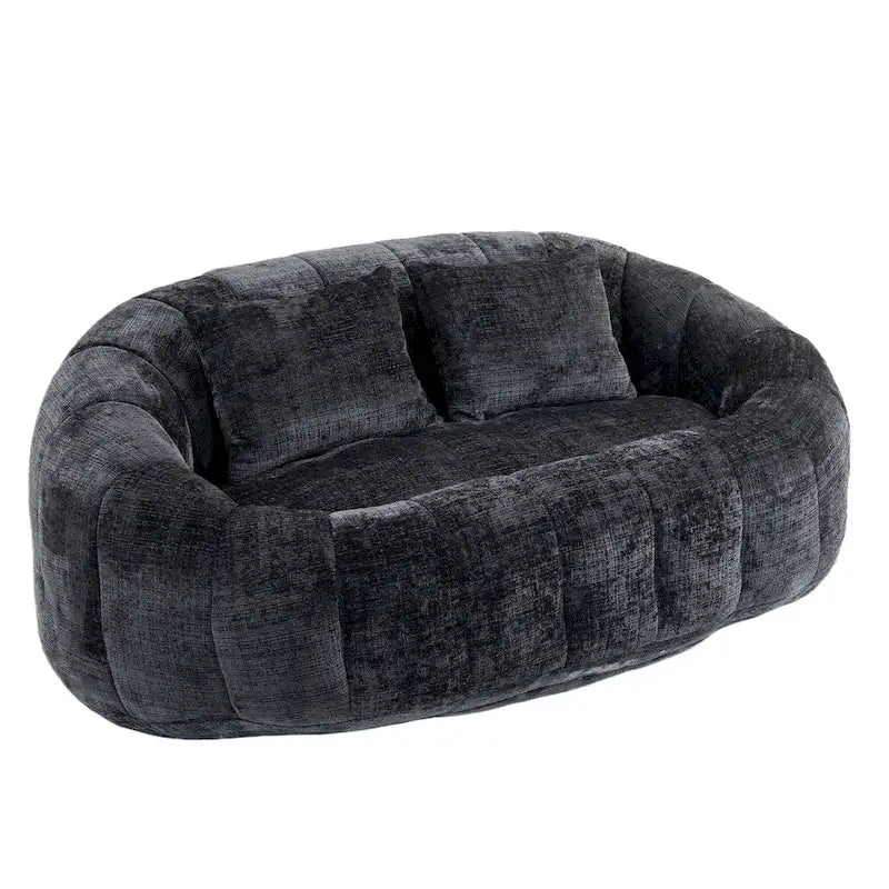 GDFStudio - Sofá descontraído Laurel em chenille para 2 pessoas, com espuma de alta densidade e conforto extra