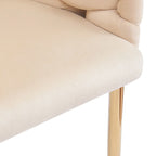 Poltrona d'accento di lusso fatta a mano con gambe dorate, poltrona moderna in velluto per soggiorno e camera da letto