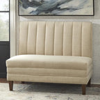 Conjunto de banqueta estofada de 3 peças Lifestorey Kerrington com costas caneladas