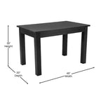 Prostokątny stół do jadalni Flash Furniture 46 x 30 z litej sosny