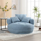 Runder Lazy-Sofa-Sessel -C Weiß/Blau/Grau/Gelb/Orange/Rosarot/Marineblau/Grün, Einzel- und Zweisitzer
