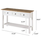 Holzkonsolentisch für den Flur mit 3 Schubladen Corona | Furniture Dash – N/A