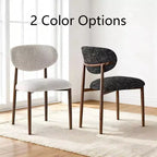 Conjunto de 4 cadeiras de jantar modernas estofadas com encosto curvo, cadeiras laterais sem braços com estrutura de ferro para sala de jantar e cozinha - Panipeachy