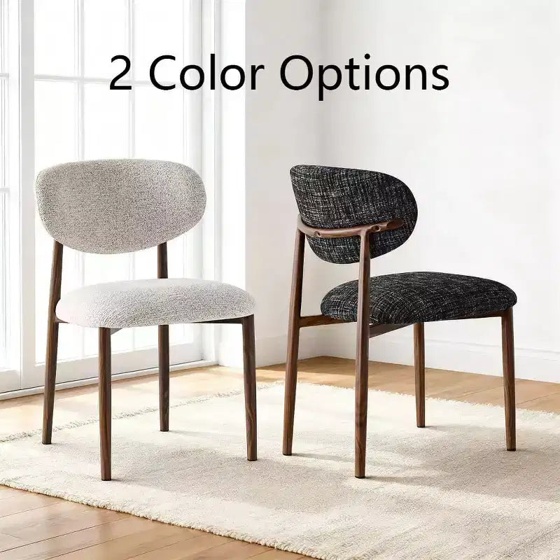 Conjunto de 4 cadeiras de jantar modernas estofadas com encosto curvo, cadeiras laterais sem braços com estrutura de ferro para sala de jantar e cozinha - Panipeachy