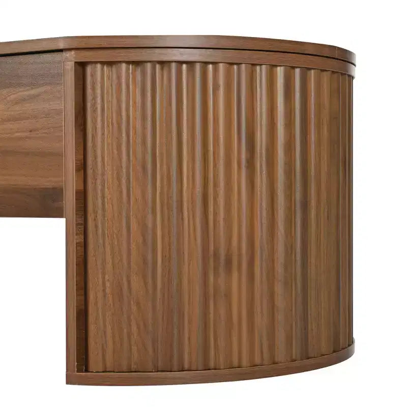 47,2-Zoll-Couchtisch mit Liftfunktion und verborgenem Fach, oval, braun