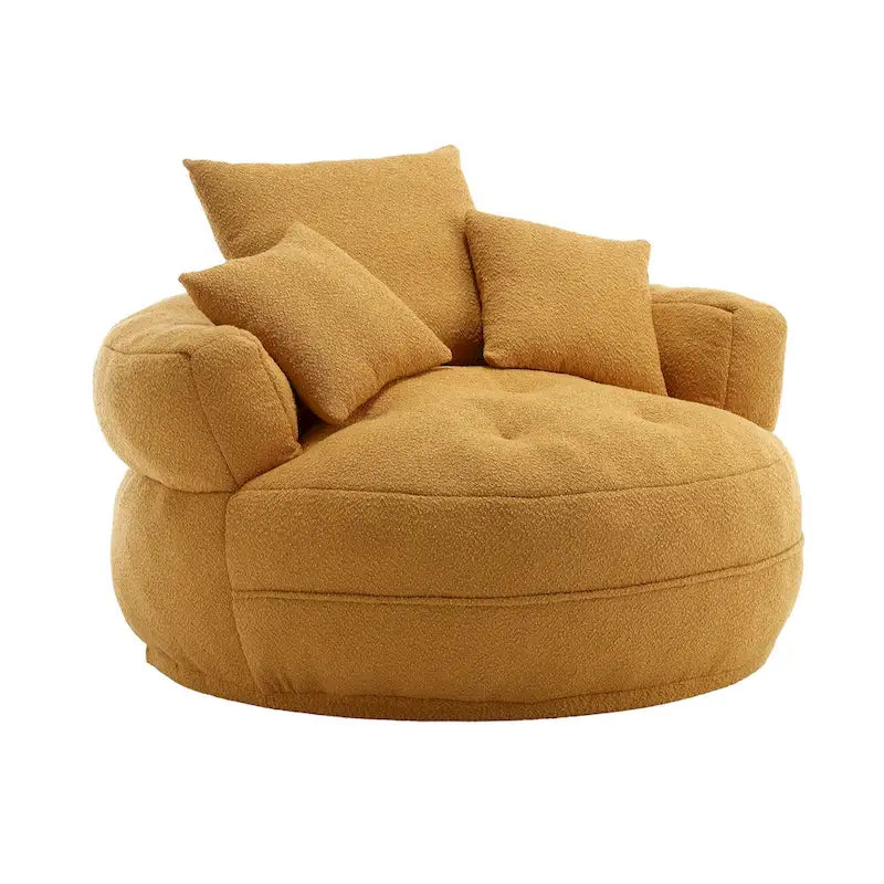 Runder Lazy-Sofa-Sessel -C Weiß/Blau/Grau/Gelb/Orange/Rosarot/Marineblau/Grün, Einzel- und Zweisitzer