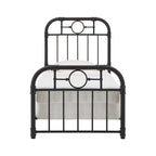 Schwarzes Metallbett