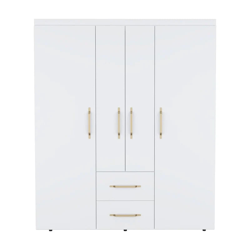 Bariloche Kleiderschrank mit Kleiderstangen, Regalen und 2 Schubladen