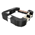 Spa-Umrandung, Spa-Gestell, viereckiges Outdoor-Lounge-Set aus Polyrattan