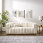85 modernes Waffelstoff-Sofa, komfortables Freizeitsofa