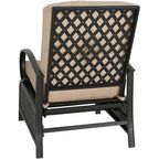 Cadeira reclinável ajustável de exterior, sofá de descanso com almofada - 38 (D) x 26.5 (W) x 38.5 (H) POLEGADAS