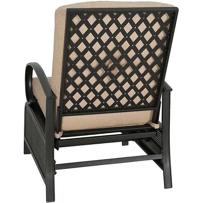 Cadeira reclinável ajustável de exterior, sofá de descanso com almofada - 38 (D) x 26.5 (W) x 38.5 (H) POLEGADAS