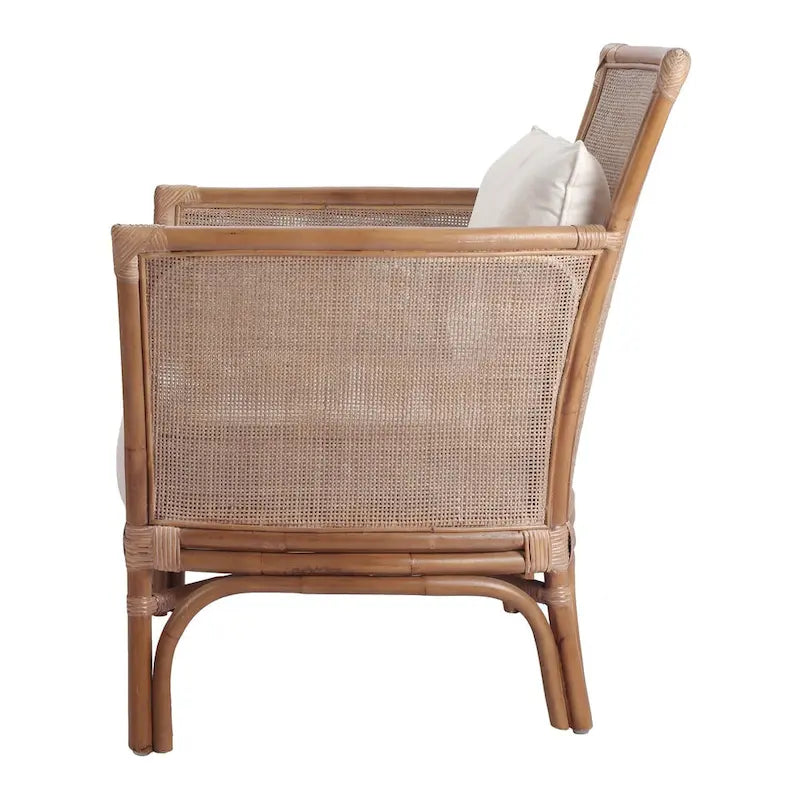 Poltrona decorativa in rattan Tatum