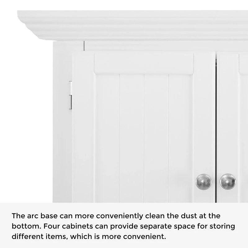 Meuble de rangement d’angle haut avec 8 portes et 4 étagères