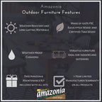 Conjunto de jantar extensível de exterior Amazonia Teak Sessa com 13 peças - 13 peças