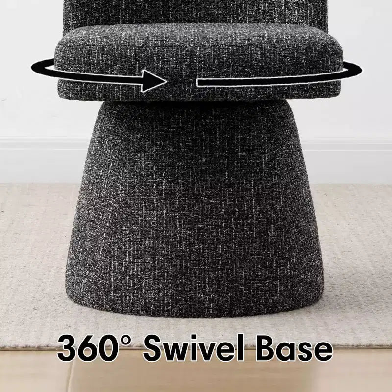 Ensemble de 6 chaises de salle à manger modernes pivotantes à 360°, sans accoudoirs, avec piètement de style piédestal, chaises d’appoint élégantes pour la cuisine, la salle à manger ou le bureau -Panipeachy