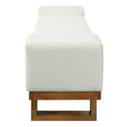 Christopher Knight Home Paulina moderne bank van rubberhout met bouclébekleding