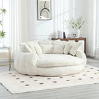 Confortável sofá-cama duplo Loaf, sofá-cama extragrande com apoios de braços