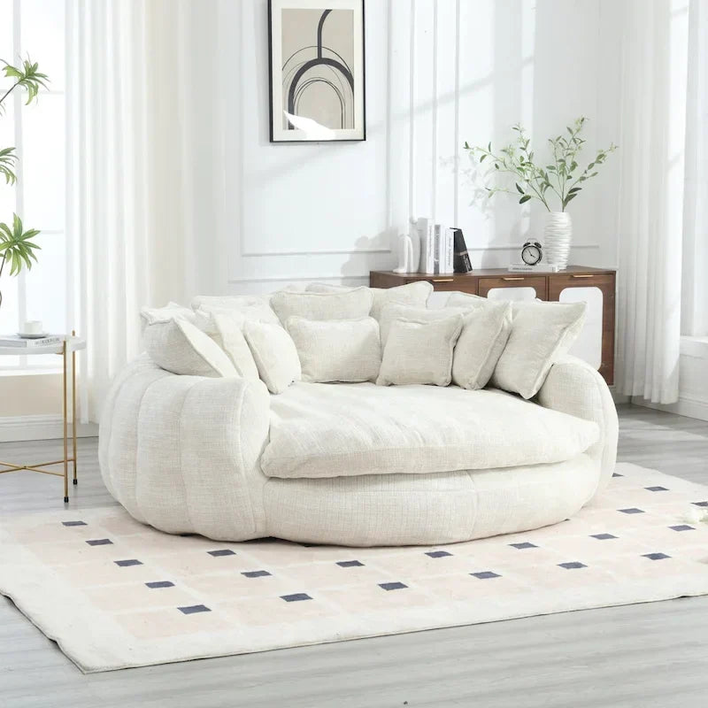 Confortável sofá-cama duplo Loaf, sofá-cama extragrande com apoios de braços