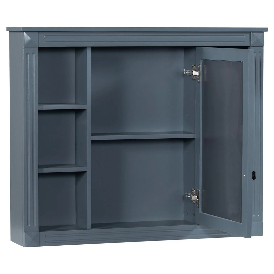 36-Zoll moderner Waschtischunterschrank mit Aufsatzwaschbecken und Spiegelschrank, 2 Türen und 2 Schubladen