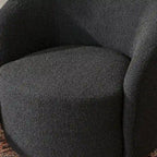KINWELL 34 Wide Upholstered Swivel Accent Barrel Chair (Set of 2)