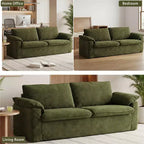 Dyonery 86 Cloud Loveseat-Sofa mit tiefer Sitzfläche und breiten Armlehnenkissen, stabilem Rahmen und atmungsaktivem ergonomischem Design