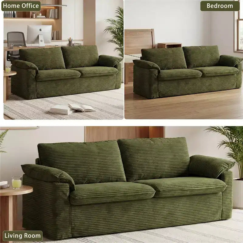 Dyonery 86 Cloud Loveseat-Sofa mit tiefer Sitzfläche und breiten Armlehnenkissen, stabilem Rahmen und atmungsaktivem ergonomischem Design