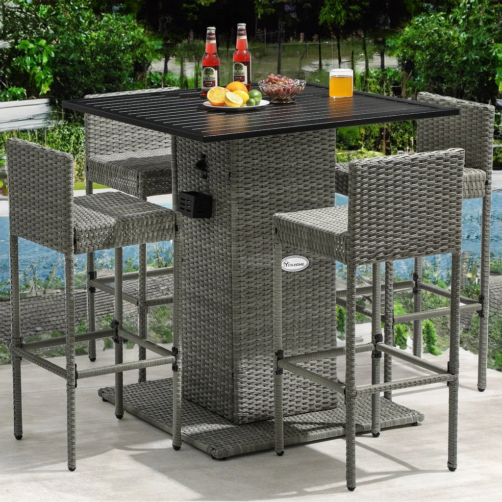 Moasis 5-teiliges Outdoor-Möbelset aus Rattan – 5-teilig