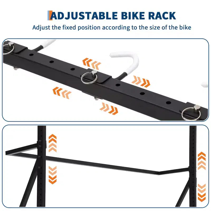 Suporte de arrumação autónomo para 5 bicicletas, com capacidade robusta de 300 Lbs, organizador resistente para guardar bicicletas de forma segura e estável em jardins dianteiros e traseiros