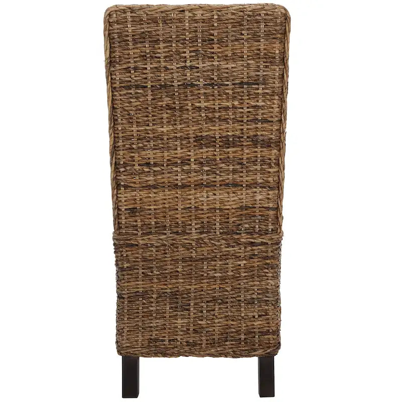 Conjunto de 2 cadeiras de jantar em vime natural 19W x 22D x 41H, estilo boho costeiro