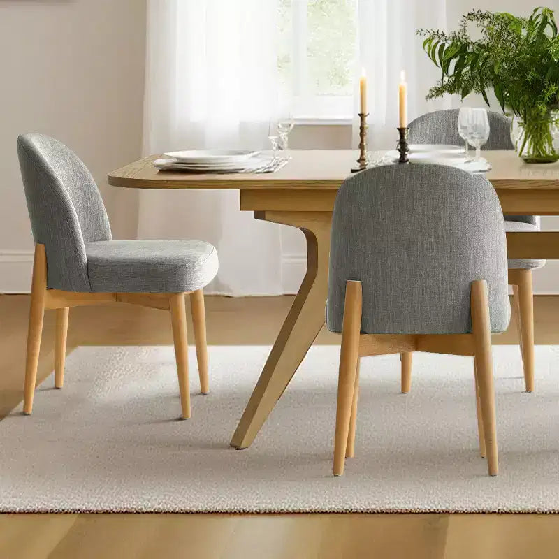 Ensemble de salle à manger de 7 pièces, table à tréteaux extensible de 78 à 96 po avec chaises rembourrées et pieds en bois massif – Panipeachy
