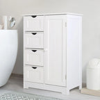 VEIKOUS Badezimmer-Bodenschrank mit 4 Schubladen