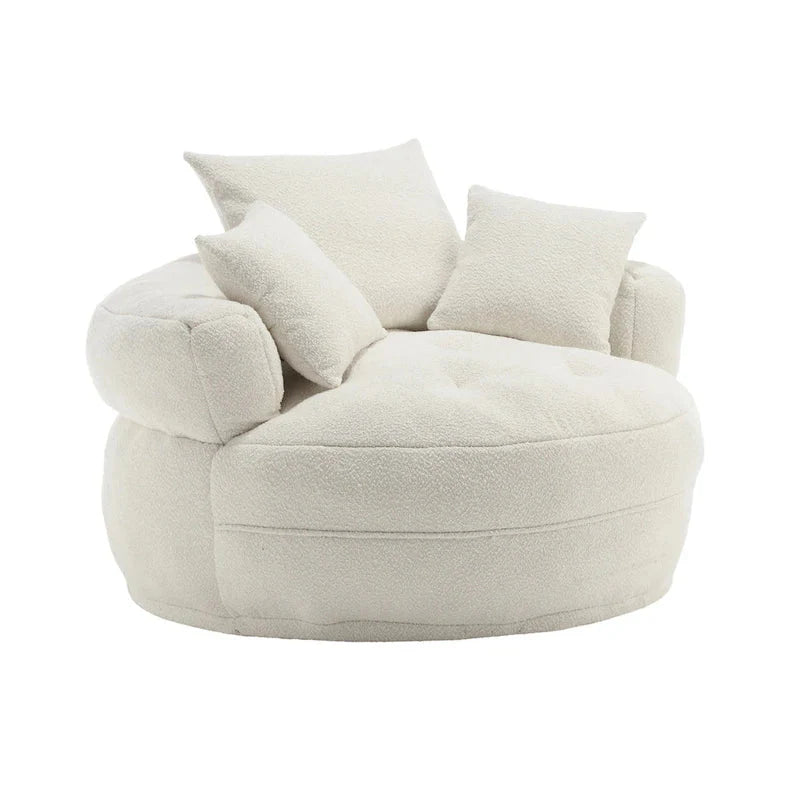 Runder Lazy-Sofa-Sessel -C Weiß/Blau/Grau/Gelb/Orange/Rosarot/Marineblau/Grün, Einzel- und Zweisitzer