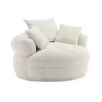 Runder Lazy-Sofa-Sessel -C Weiß/Blau/Grau/Gelb/Orange/Rosarot/Marineblau/Grün, Einzel- und Zweisitzer