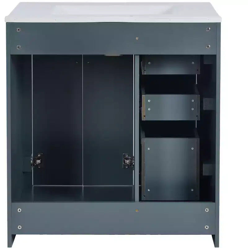 Badkamermeubel voor enkele wastafel van 30 met kast en 3 laden - zwart / blauw / groen / indigo / wit