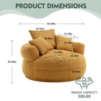 Runder Lazy-Sofa-Sessel -C Weiß/Blau/Grau/Gelb/Orange/Rosarot/Marineblau/Grün, Einzel- und Zweisitzer