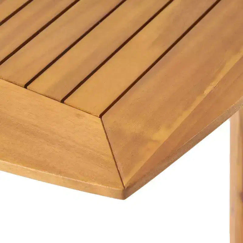 7-teiliges erweiterbares Outdoor-Patio-Essset mit stapelbaren Stühlen und Tisch aus Akazienholz