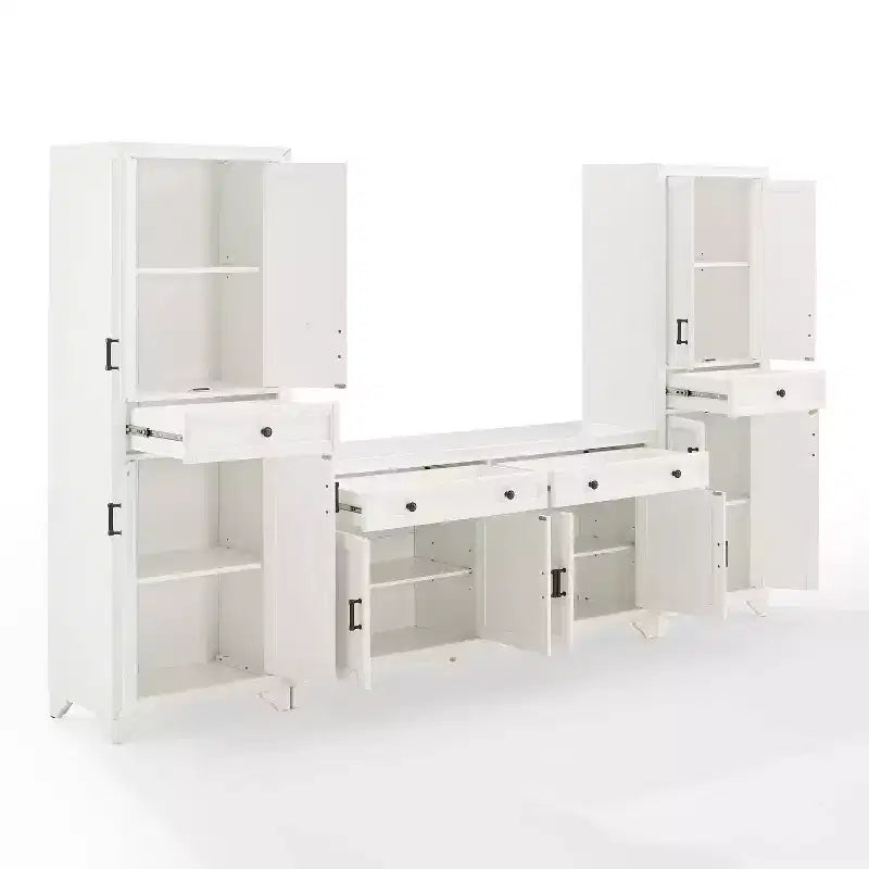 Set da 3 pezzi Tara di credenza e dispensa effetto usurato - Crosley