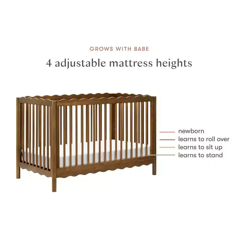 Babyletto Swell 4-in-1 umbaubares Kinderbett mit Umbausatz zum Kleinkinderbett