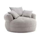 Runder Lazy-Sofa-Sessel -C Weiß/Blau/Grau/Gelb/Orange/Rosarot/Marineblau/Grün, Einzel- und Zweisitzer