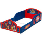 Plastová dětská postel Delta Children na spaní a hraní s připevněnými ochrannými zábranami - PAW Patrol