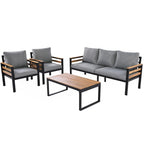 Conjunto de sofá de exterior com 4 peças