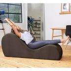 Elegantní lenoška Avana na jógu - vyrobeno v USA - skvělá na protahování, relaxaci, cvičení a další aktivity, 60D x 18W x 26H palců, světle šedá