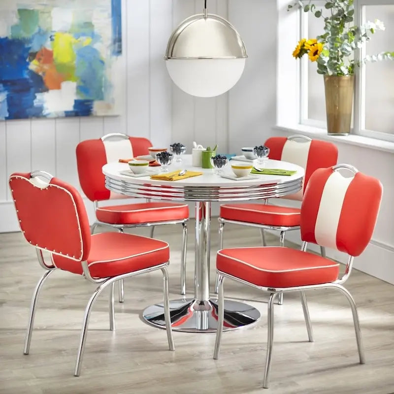 Simple Living Raleigh Retro-5-teiliges Esszimmer-Set