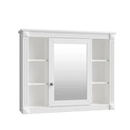36-Zoll moderner Waschtischunterschrank mit Aufsatzwaschbecken und Spiegelschrank, 2 Türen und 2 Schubladen