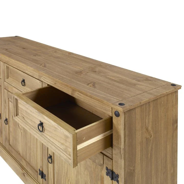65 Zoll Holz-Buffet-Sideboard im Landhausstil – Corona-Kollektion