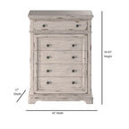 Conjunto de quarto Palisade de 5 peças, branco antigo