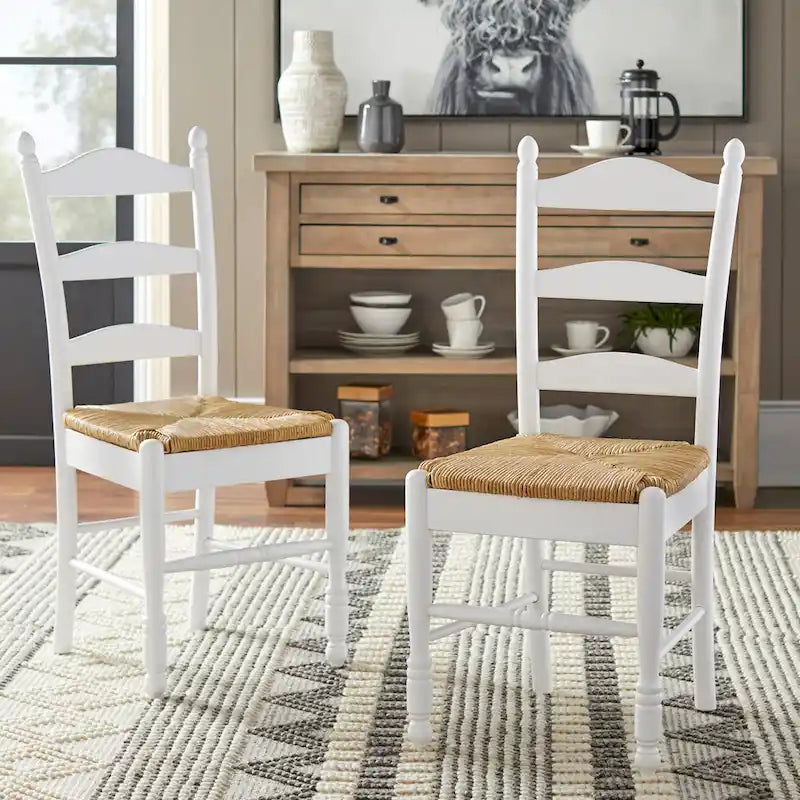 Simple Living Jessie eetkamerstoelen met ladderleuning (set van 2)